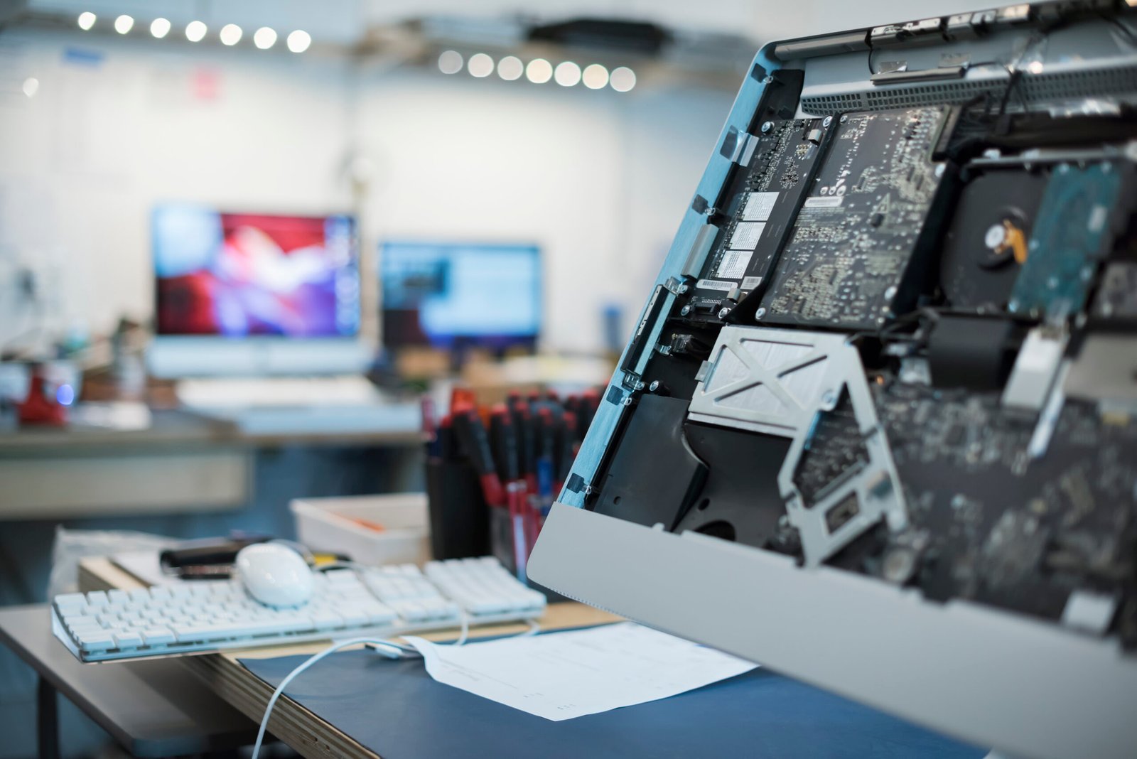 Computer Repair Shop,USA,Computer Repair Shop. Circuit boards and computer parts.